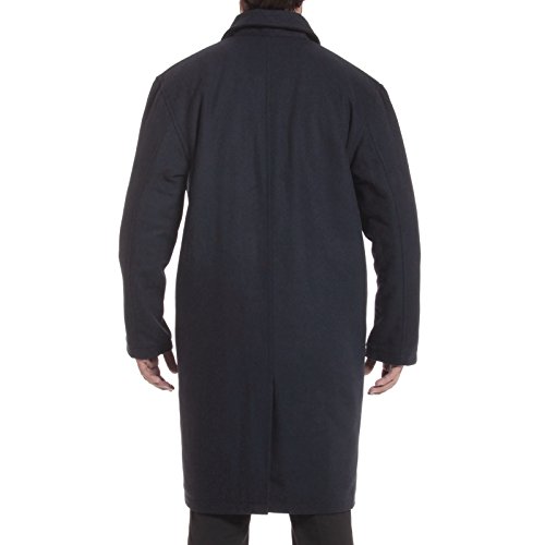 Alpine Swiss Zach Mens Wool Trench Coat Knee Length Overcoat Navy Lrg ...