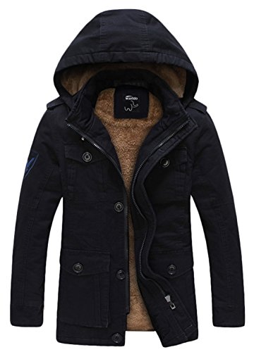 Wantdo Men’s Winter Thicken Outwear Coat With Removable Hood Large ...