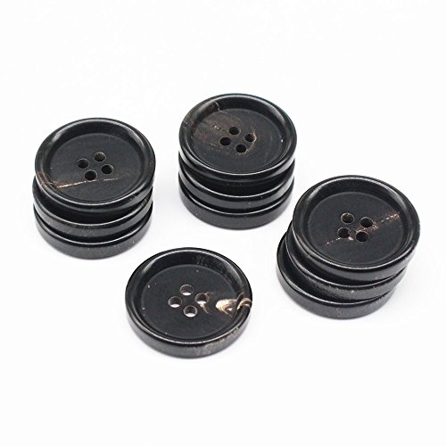 YaHoGa 10PCS 1 Inch Real Horn Buttons for Blazer, Suit, Coats, Overcoat ...